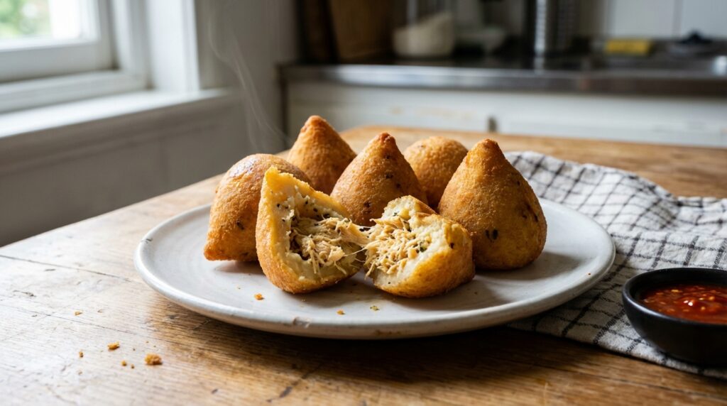 Coxinha de Frango Cremosa e Crocante