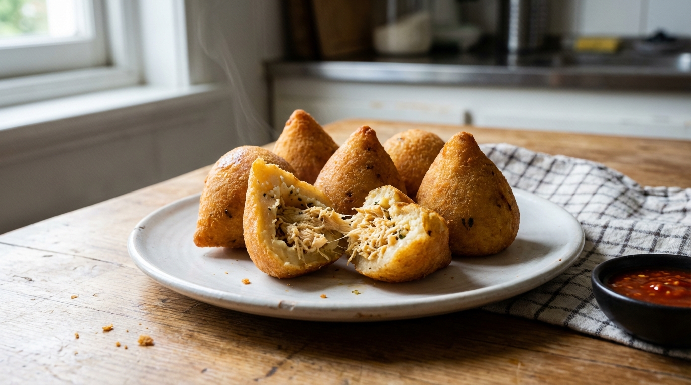 Coxinha de Frango Cremosa e Crocante