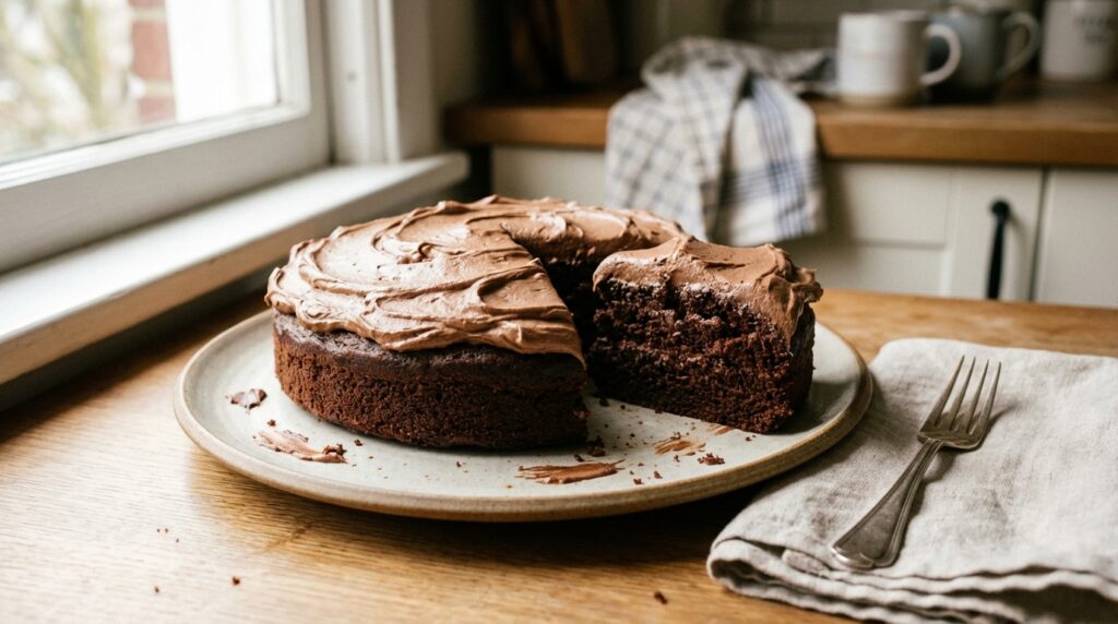 Bolo de Chocolate Fofinho com Cobertura Cremosa
